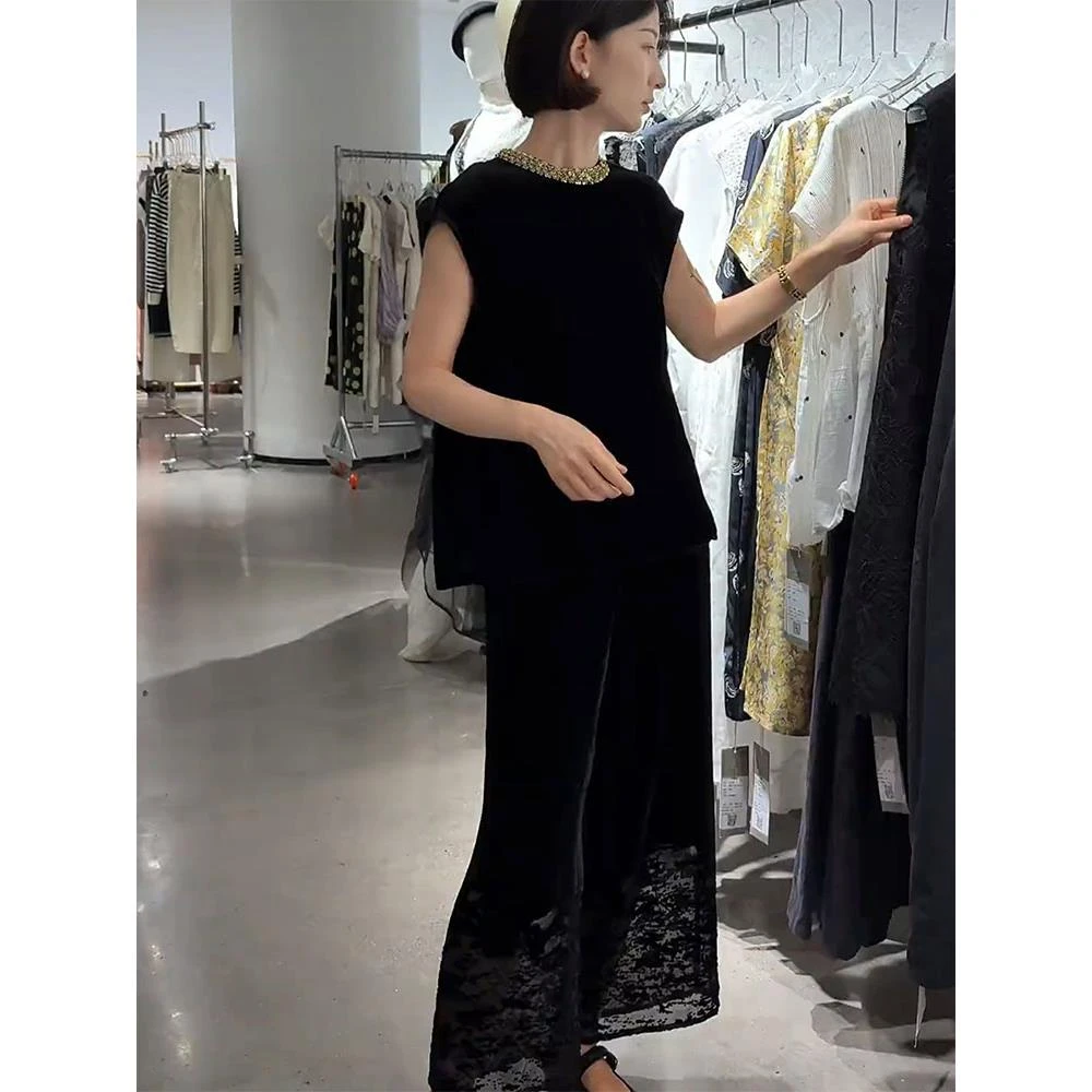 2025超火夏装一整套流行漂亮高级感清冷感气质上衣裤子两件套装女