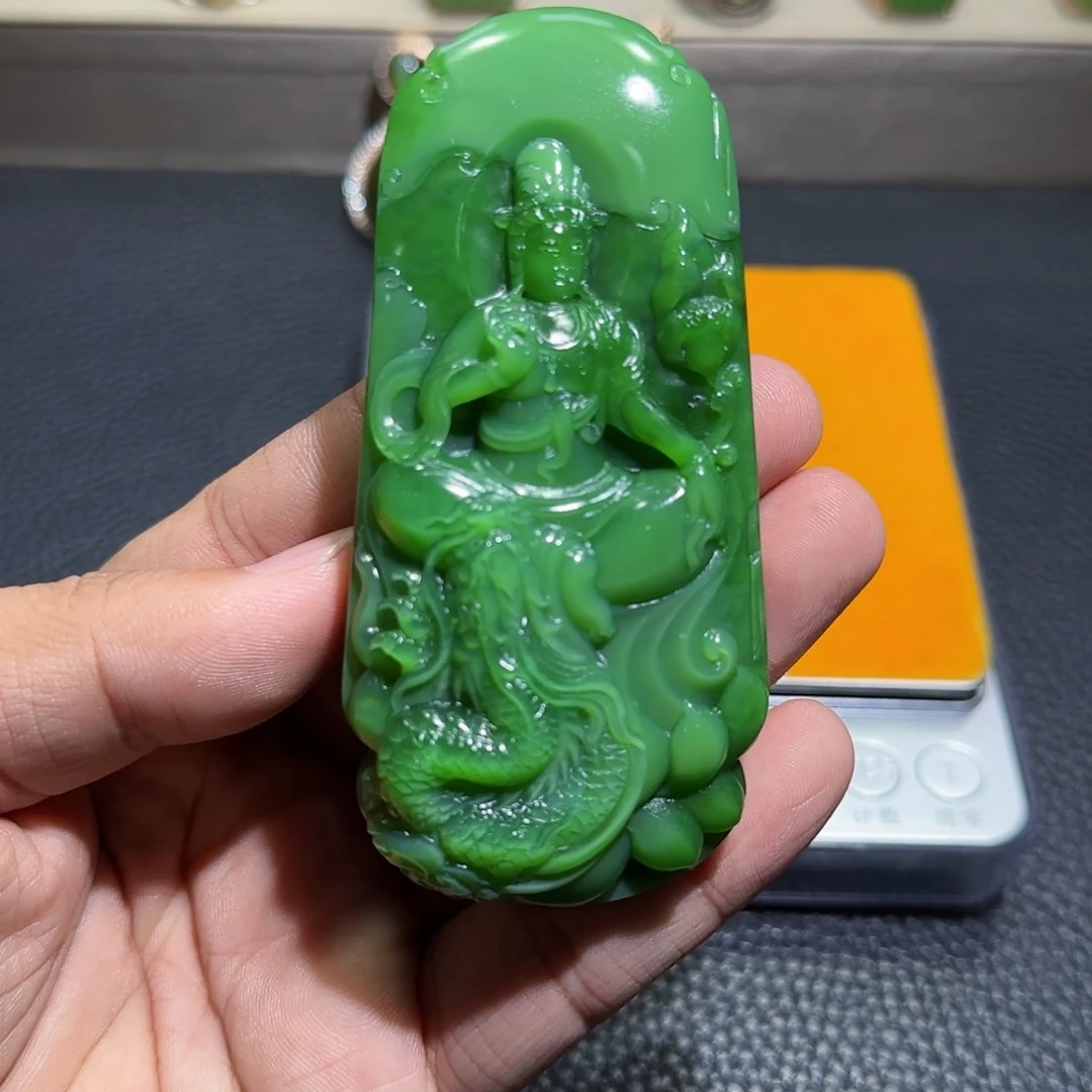 和田玉（碧玉）挂件未镶嵌初*