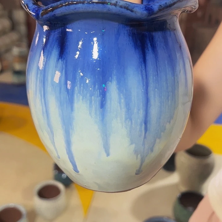 紫砂花盆高16口14