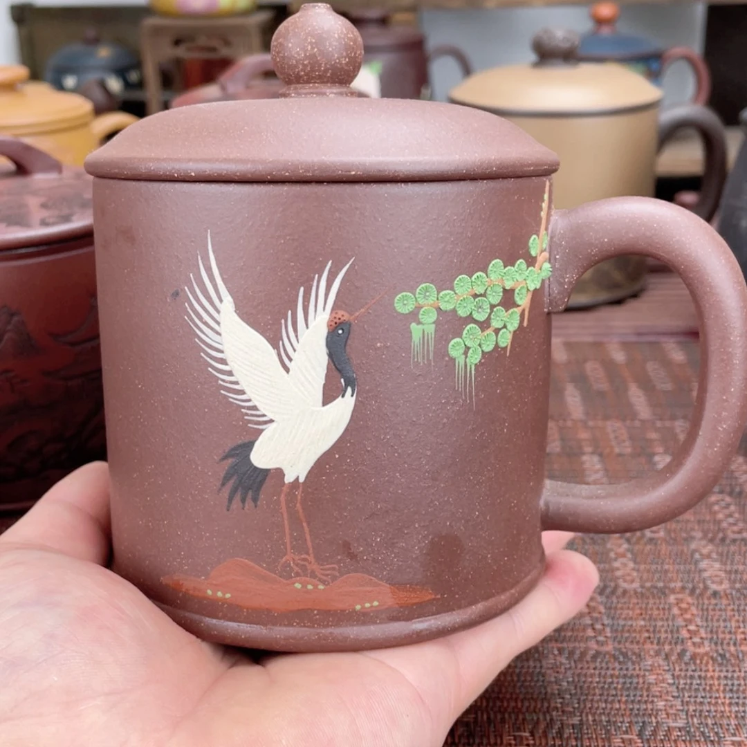 【闪购商品】茶杯紫砂宜兴原矿紫砂盖杯