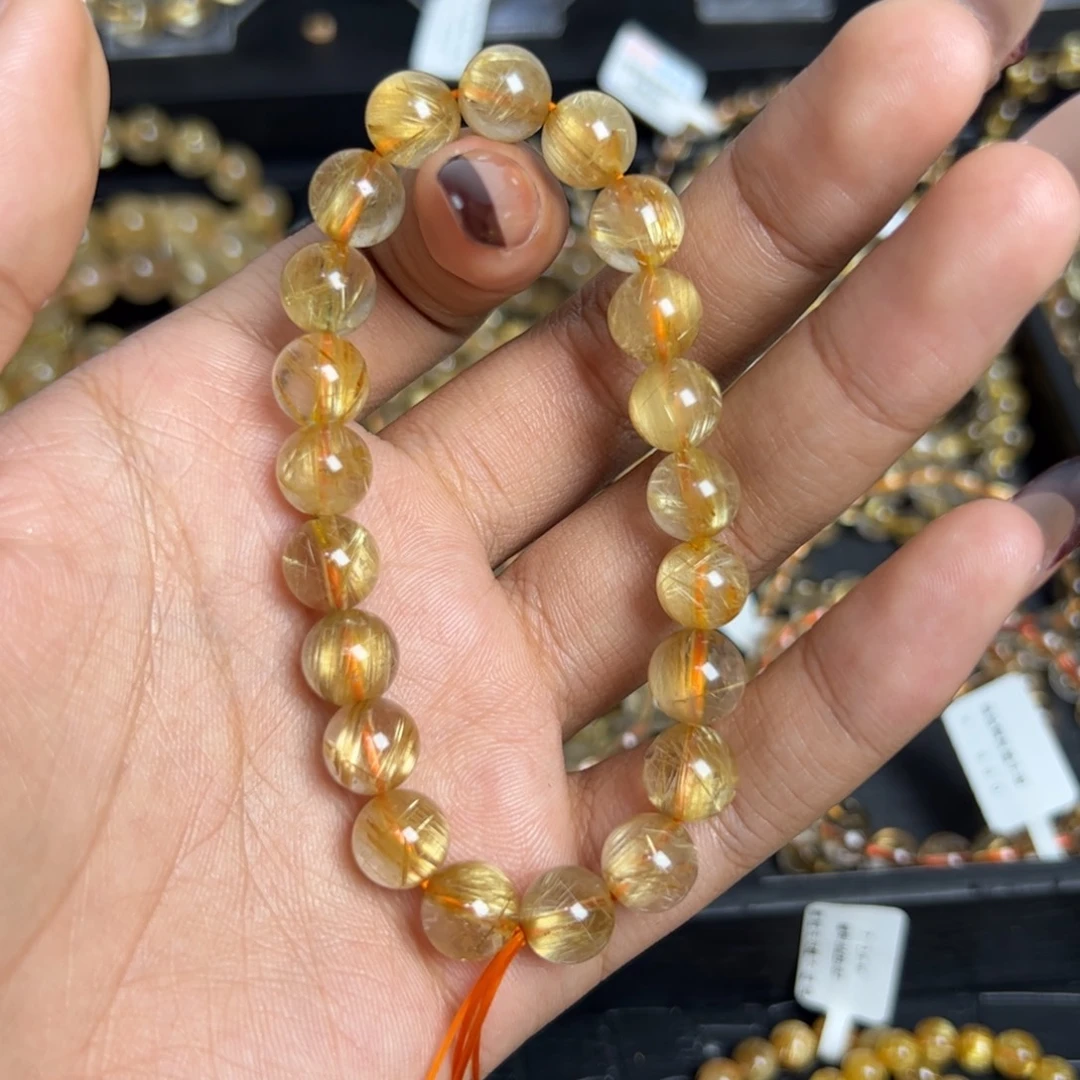 未镶嵌手链水晶天然金发晶