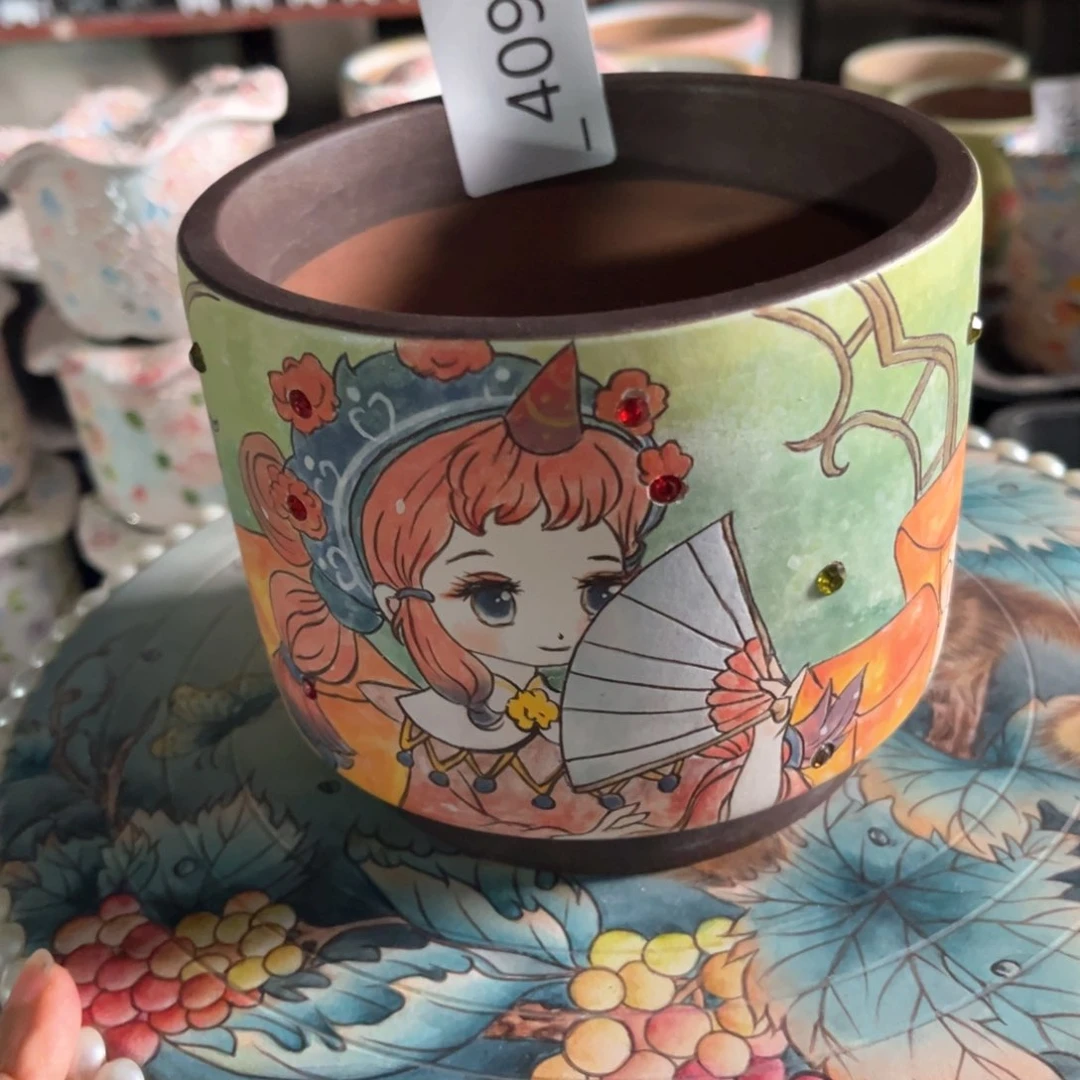 红陶爱***睛409花盆1个