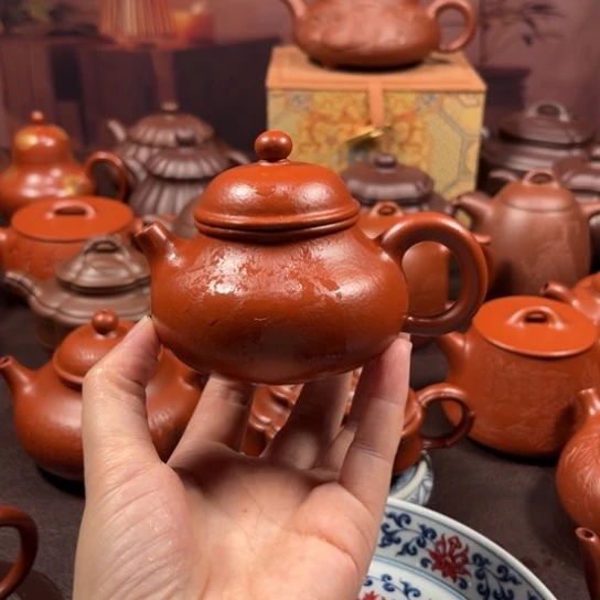 茶壶紫砂有*人原矿朱泥140毫升
