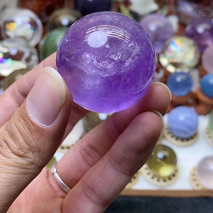 水晶紫水晶球未镶嵌