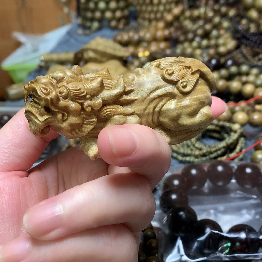 维腊木（绿檀）把件一*烟
