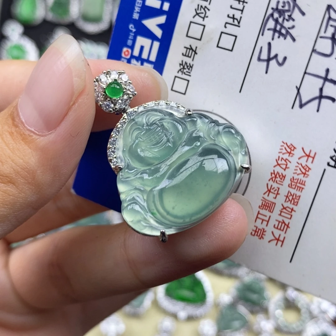 翡翠未镶嵌颈饰天然