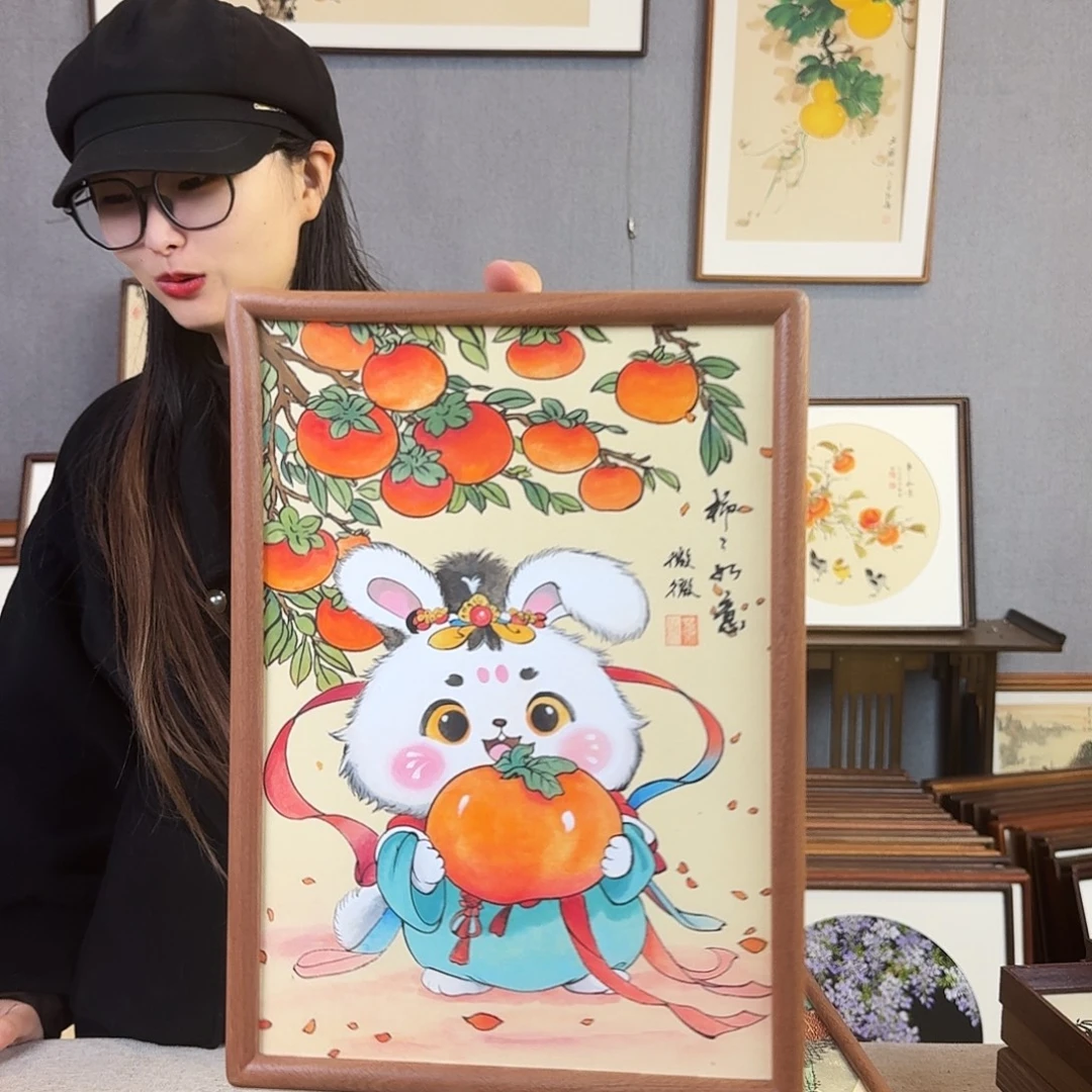 书法纯手绘，纯手写带框尺寸：23×32厘米
