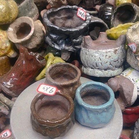 粗陶花盆手工花盆制作