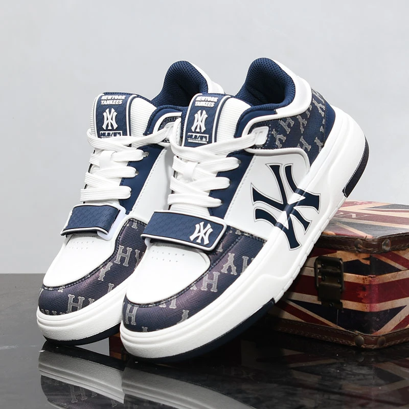 MY/一增高潮流中帮高帮ro板鞋男鞋百搭系带情侣小白鞋车缝线秋季