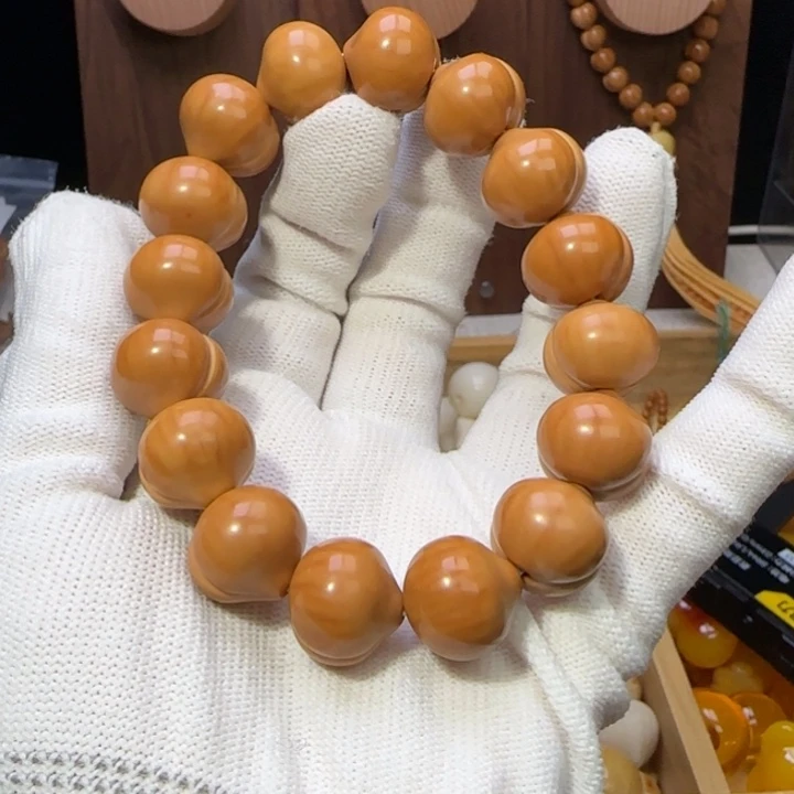 卡***卡核桃屁桃柯基手串，无坏籽，天然西瓜纹，不泡药