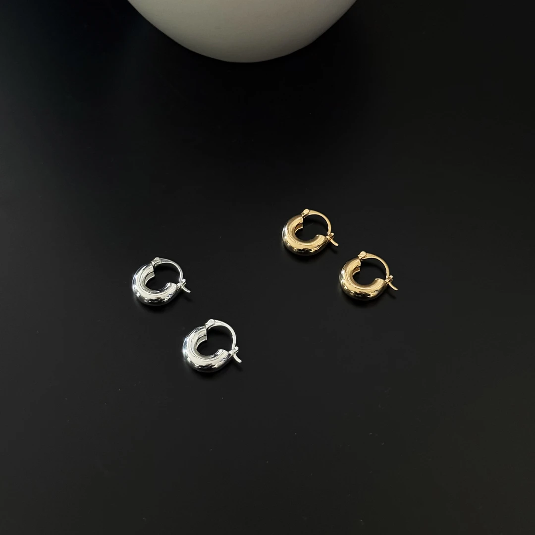 IMFLY 铜合金耳饰 金小金自制女装 耳环DYR071时尚气质简约耳扣女