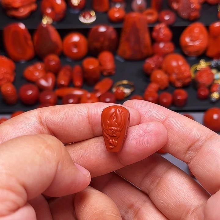 南红玛瑙未镶嵌配饰精工三通11mm
