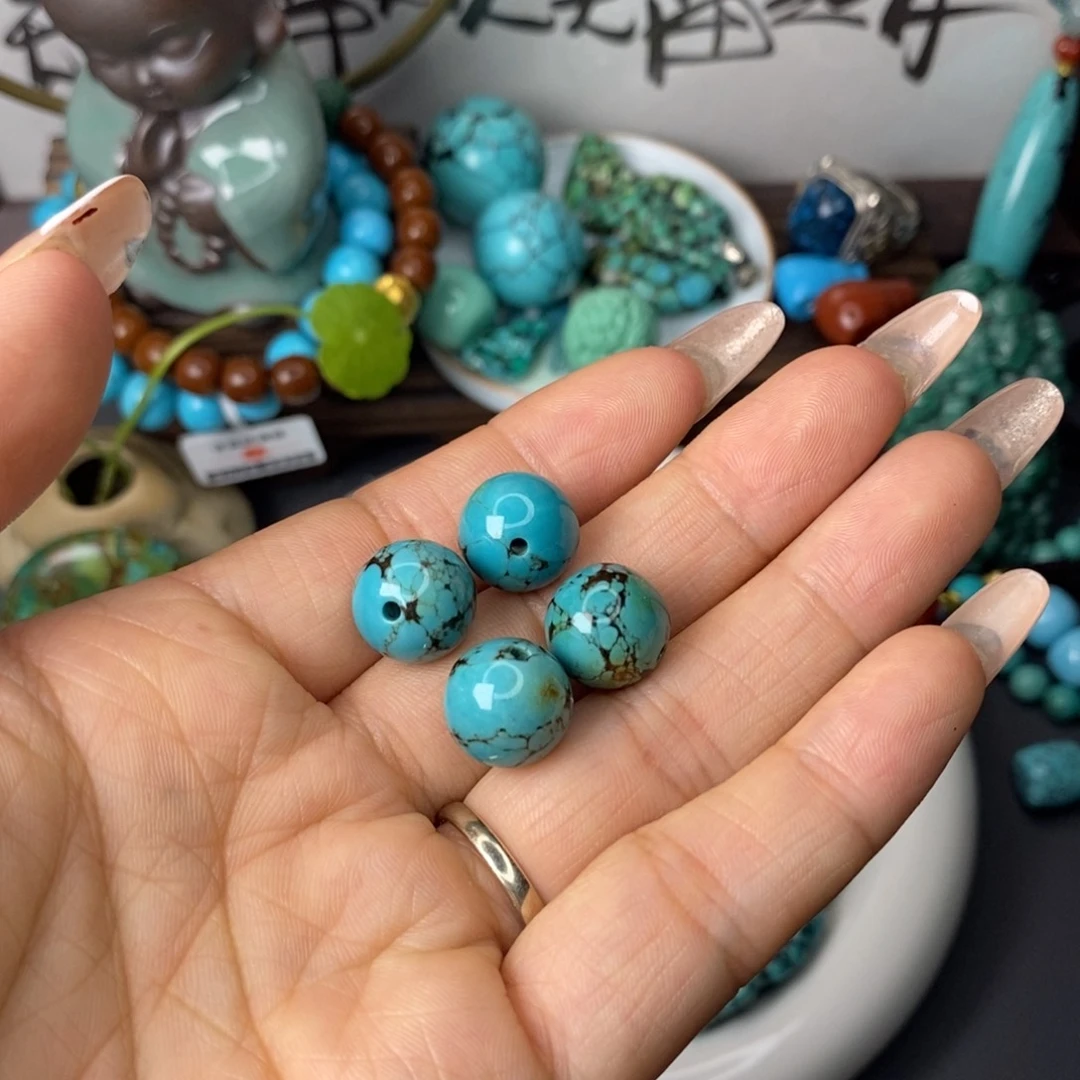 12毫米水草纹圆珠一颗