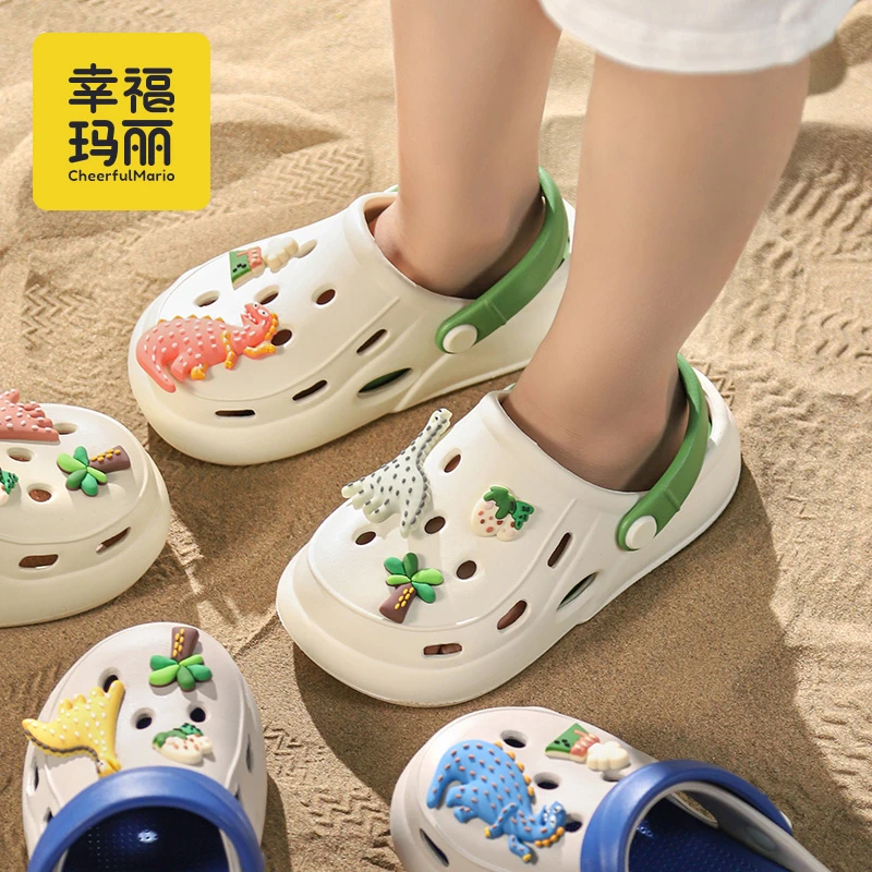 幸福玛丽儿童洞洞鞋2025春夏新款男童女童防滑EVA凉鞋凉拖鞋