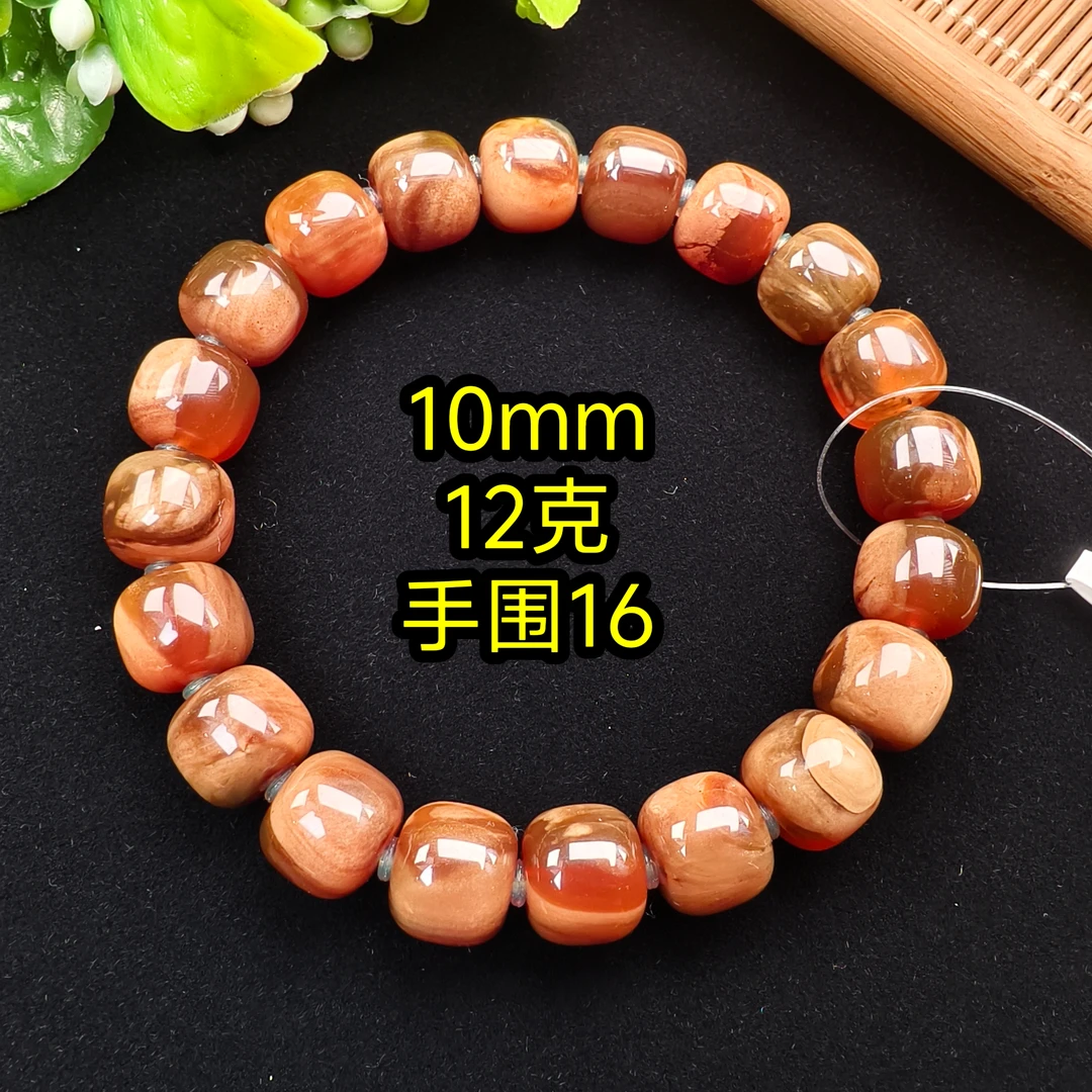 【月光琥珀】10mm缅甸琥珀根蜜溶洞老型一刀料手串