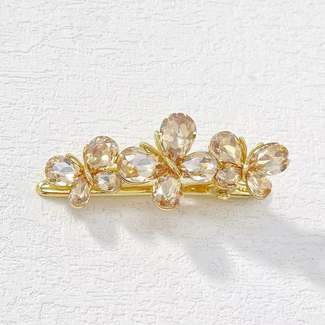 木木（RZ6927） 爆闪蝴蝶一字夹刘海夹鸭嘴夹发饰