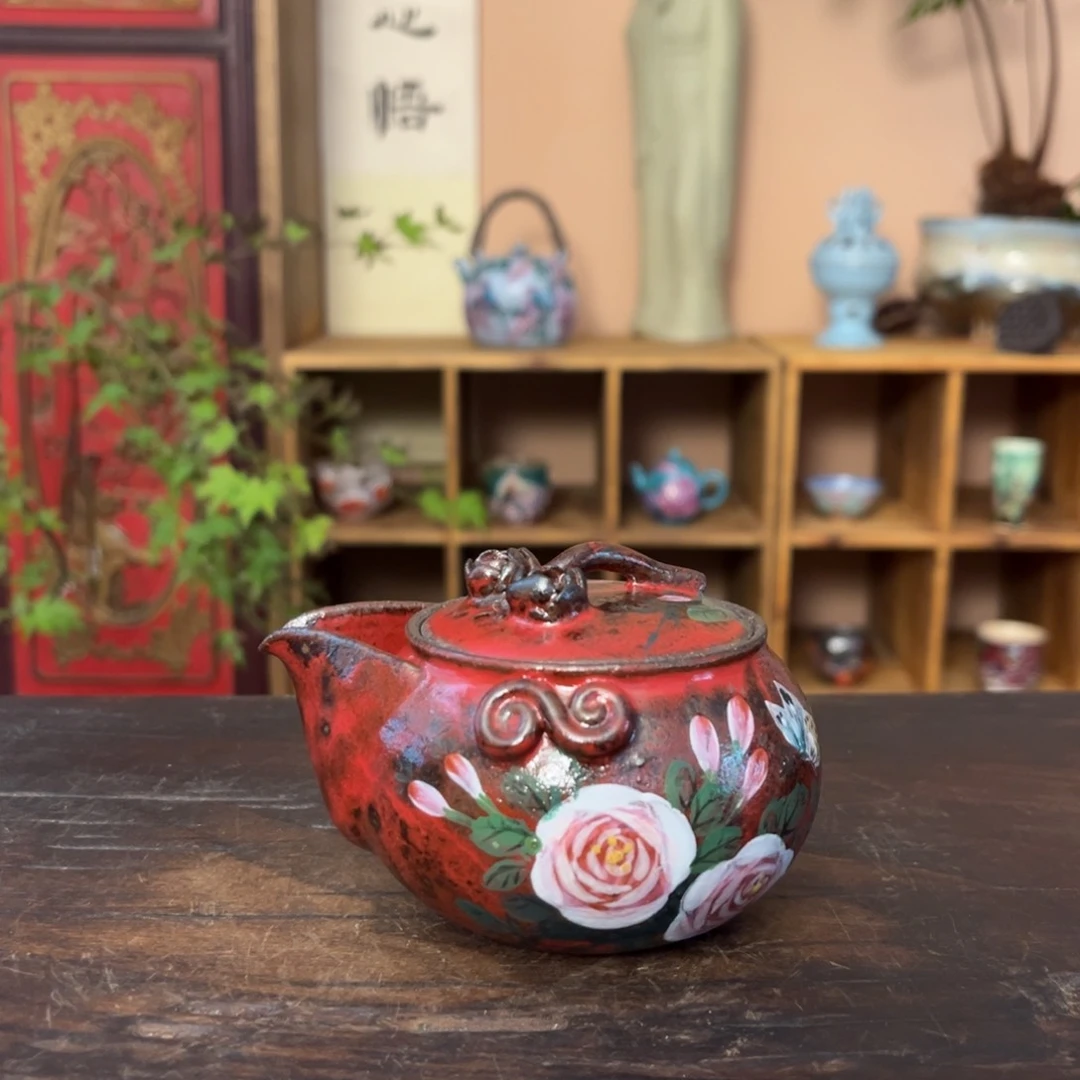 杯柴烧纯手工手绘陶瓷