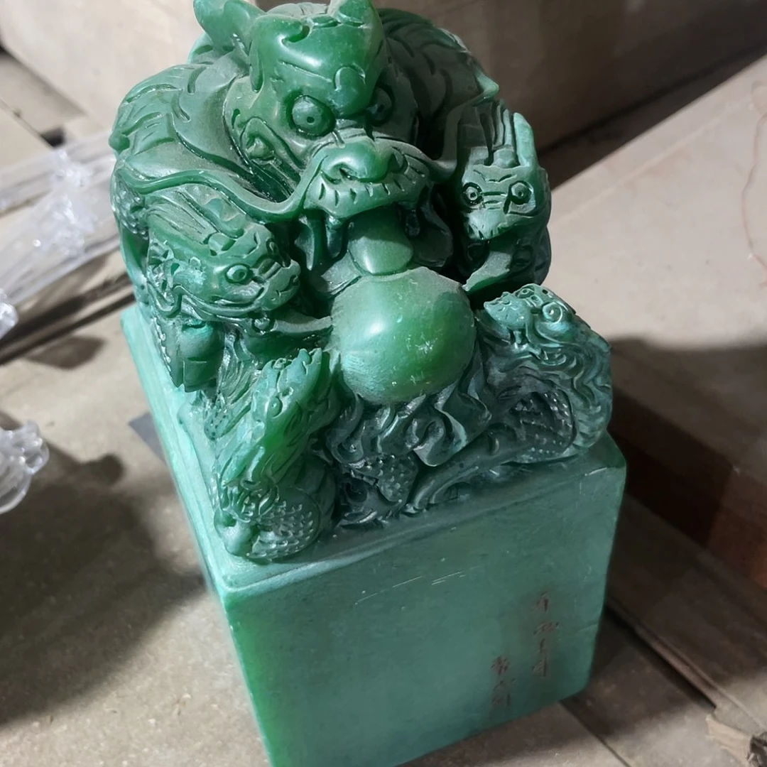 摆件谢*龙纹高定摆件方章