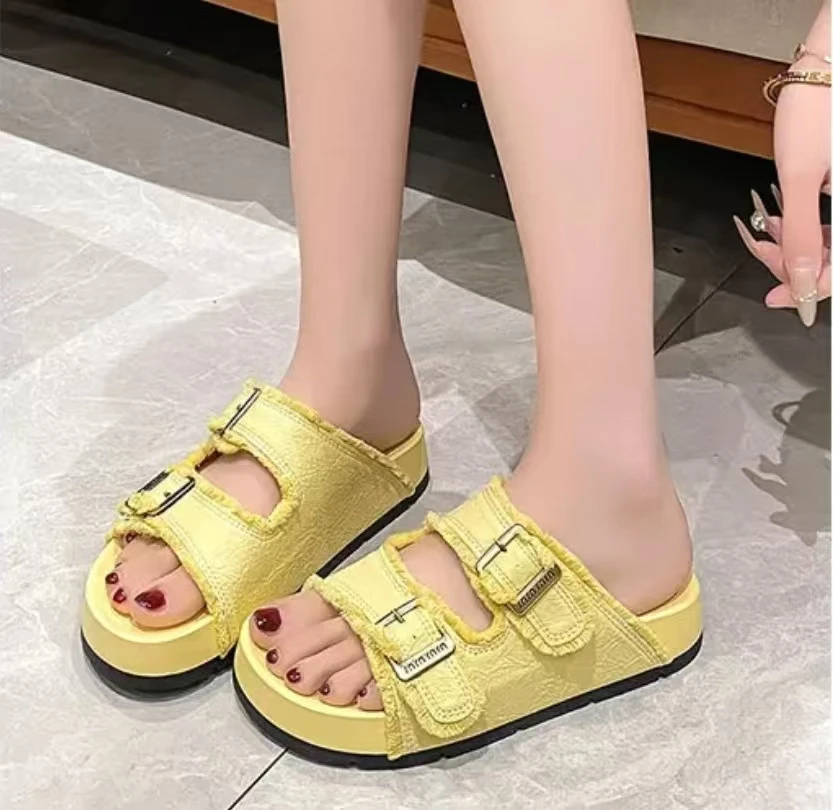 803厚底博肯凉拖鞋女外穿休闲百搭流苏拖鞋