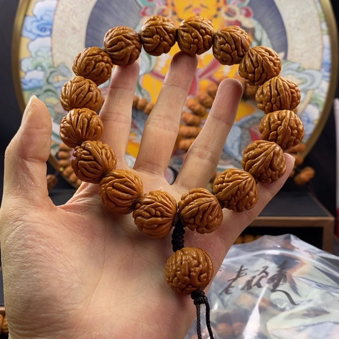 桃核手串龙纹桃核豹子头