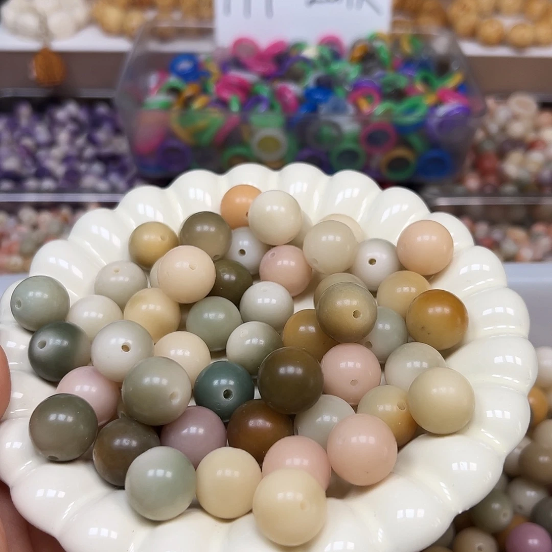 手串菩提根/象牙果微瑕16左右多宝圆30颗