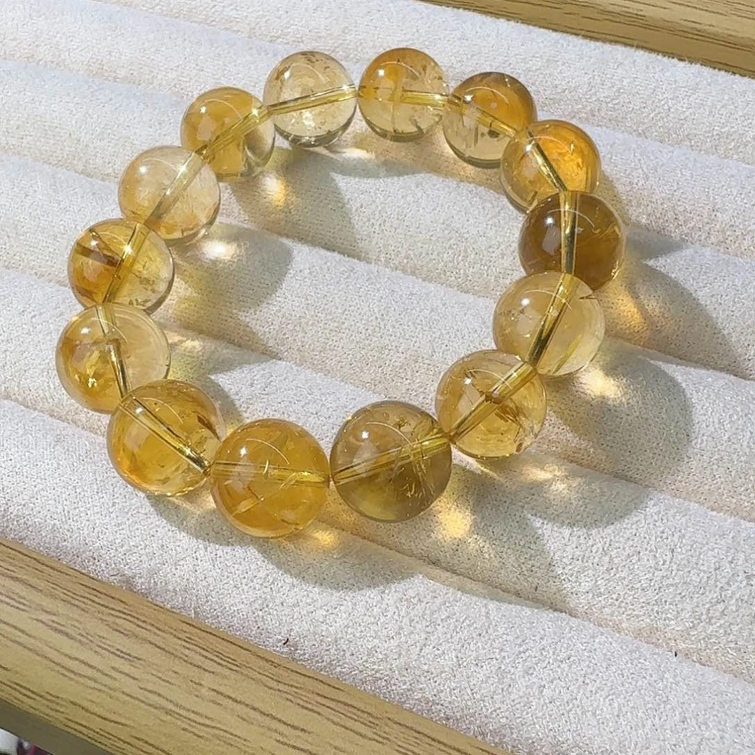 水晶手链未镶嵌暴力黄13.9