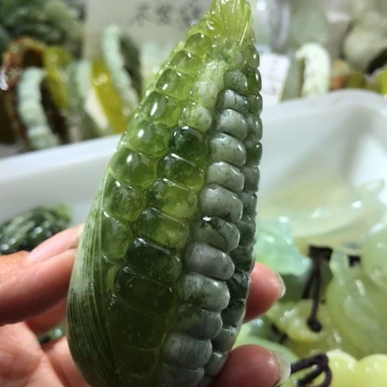 岫玉未镶嵌手把手把