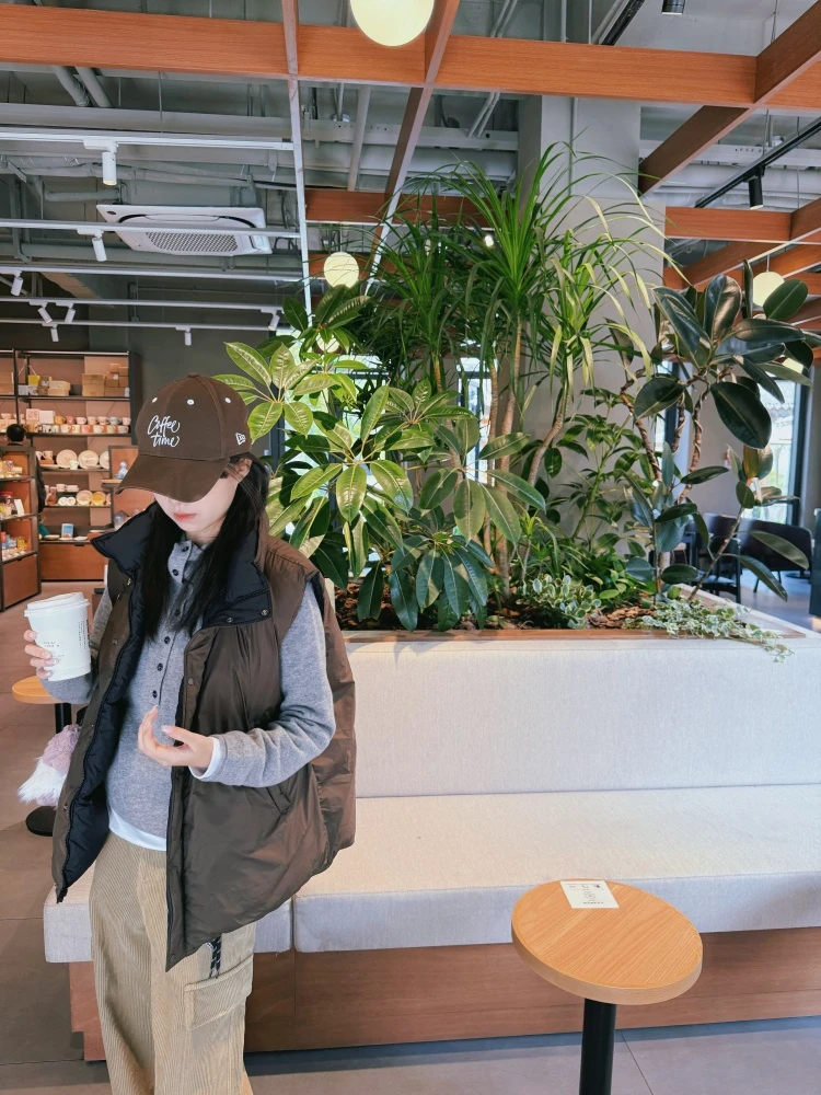 双面穿亲子款超轻高充绒90白鸭绒宽松羽绒马甲外穿