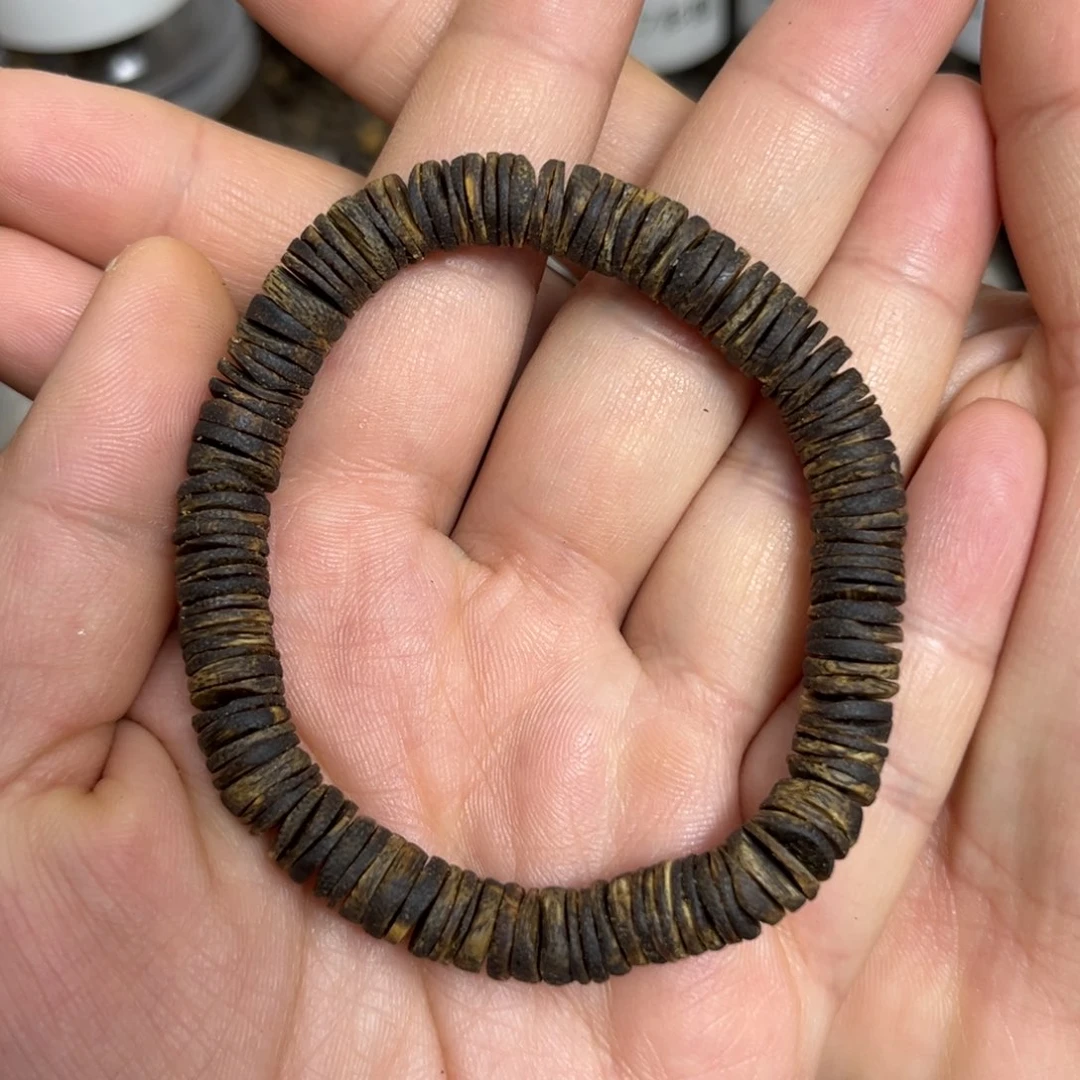 沉香手串白****?香脉沉水药片珠0.8规格