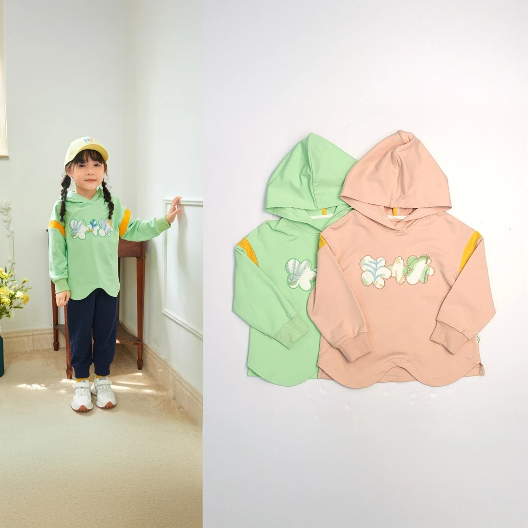2025春款儿童个性廓形休闲宽松连帽衫卫衣4141043132