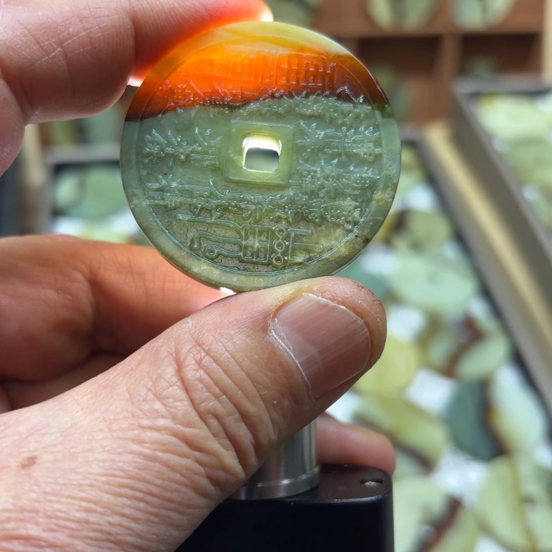 岫玉岫玉山鬼未镶嵌