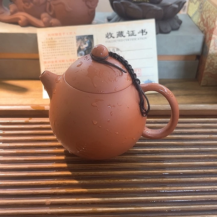 茶壶紫砂龙蛋朱泥
