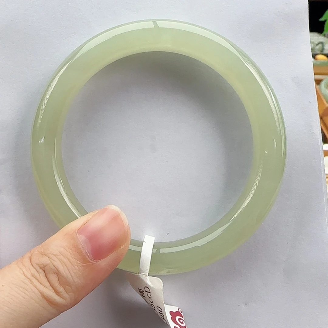 和田玉手镯未镶嵌59 冰蜂蜜