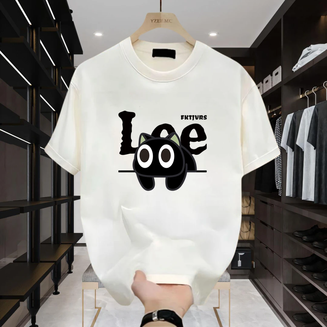 美式痞帅重磅纯棉短袖T恤青年男女款夏季ins潮牌街头修身百搭上衣