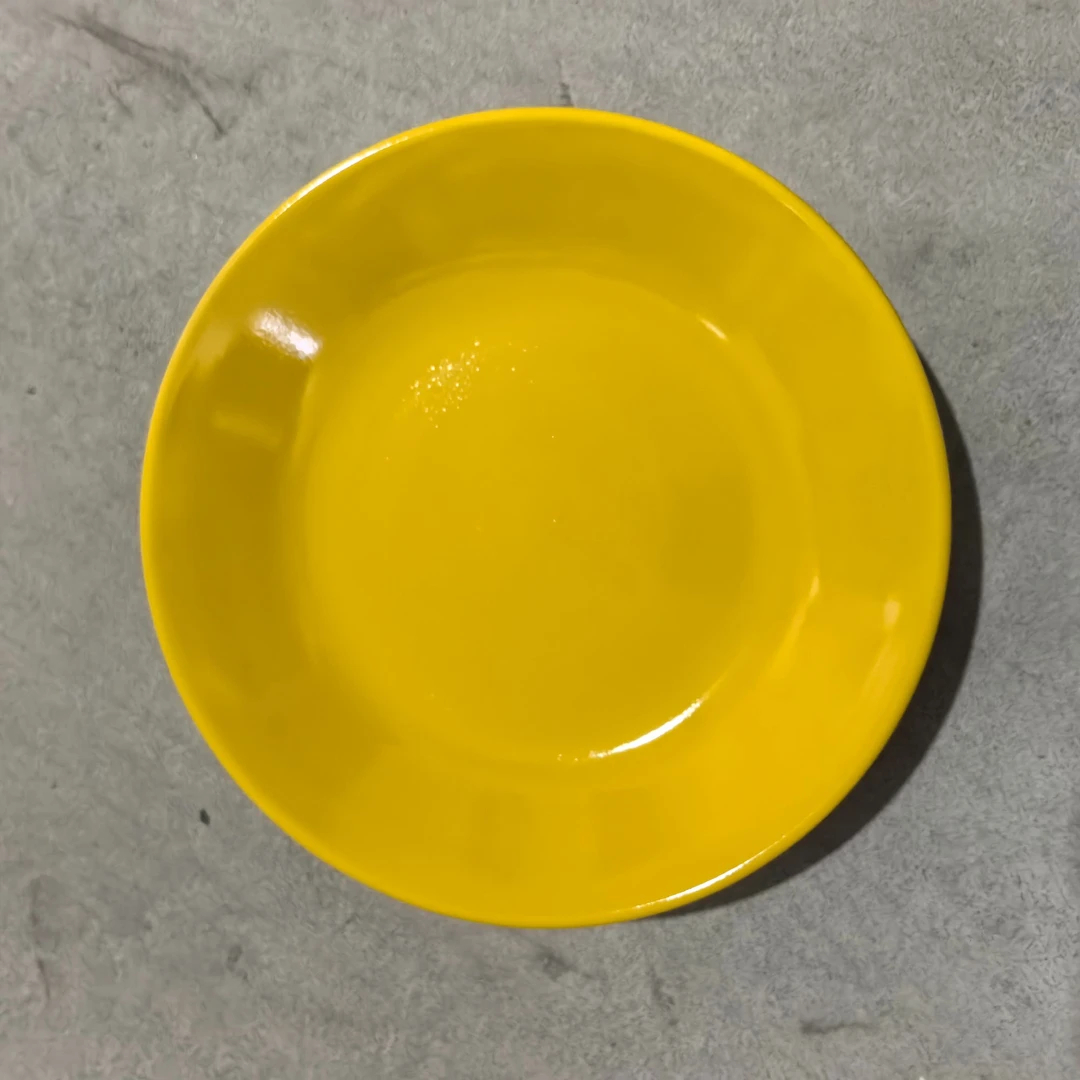 高仿清雍正圆形日式纯色INS风9英寸大盘圆盘小盘碟子餐盘