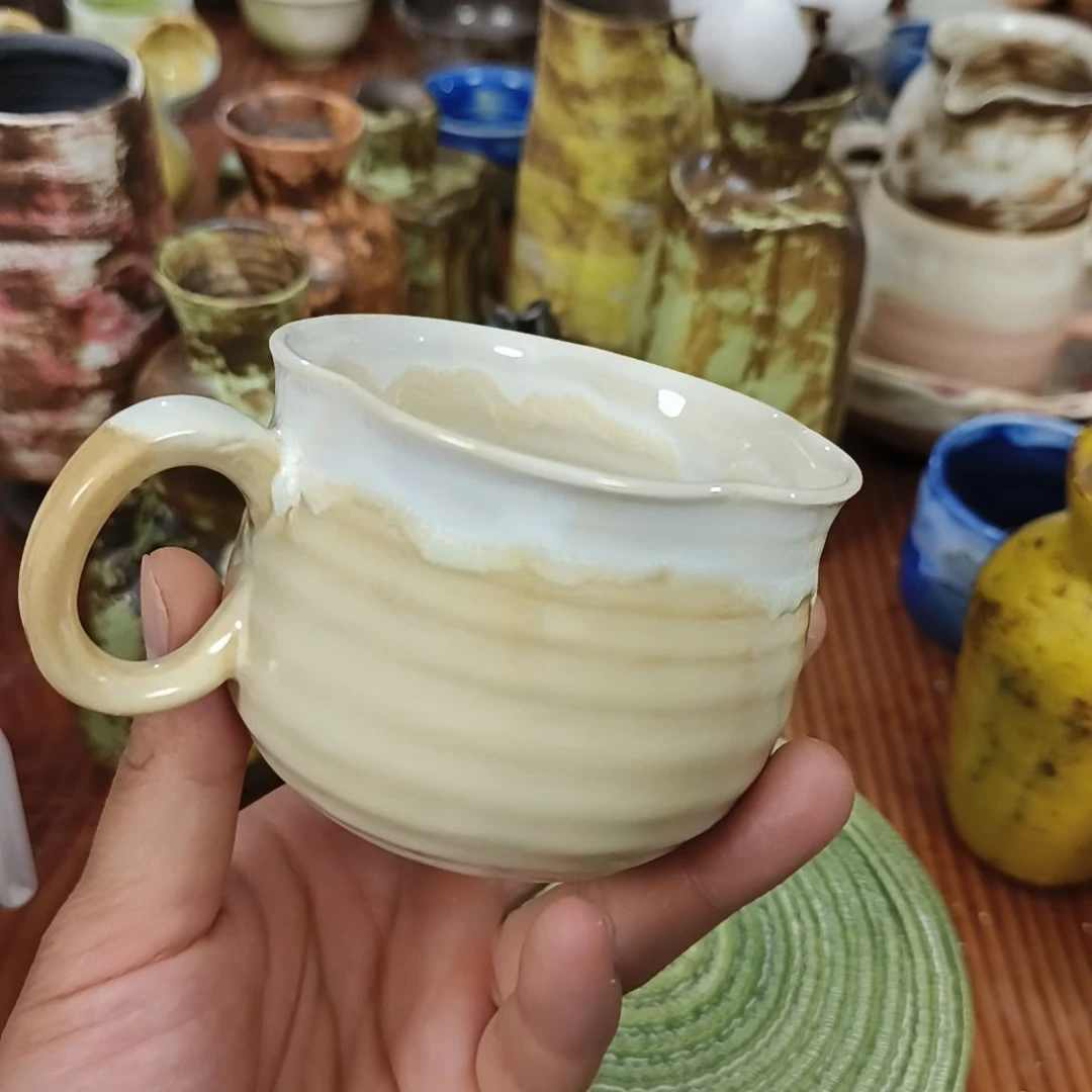 摆件景德镇高温窑变马克杯