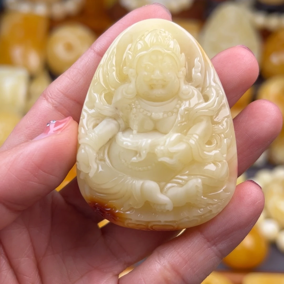 琥珀颈饰未镶嵌纯天然琥珀蜜蜡无优化