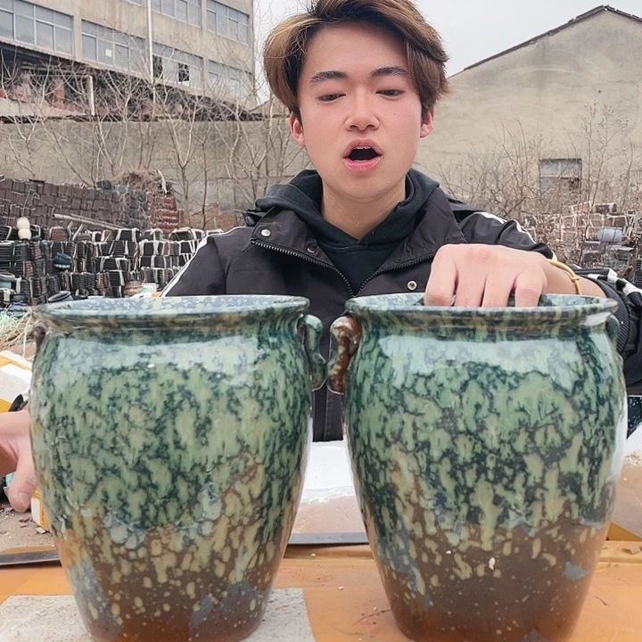 无铅玻璃宜兴紫砂花盆