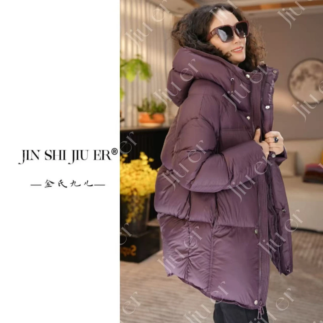 JIUER设计感立领泡芙短款简约羽绒服 时尚休闲保暖秋冬8868
