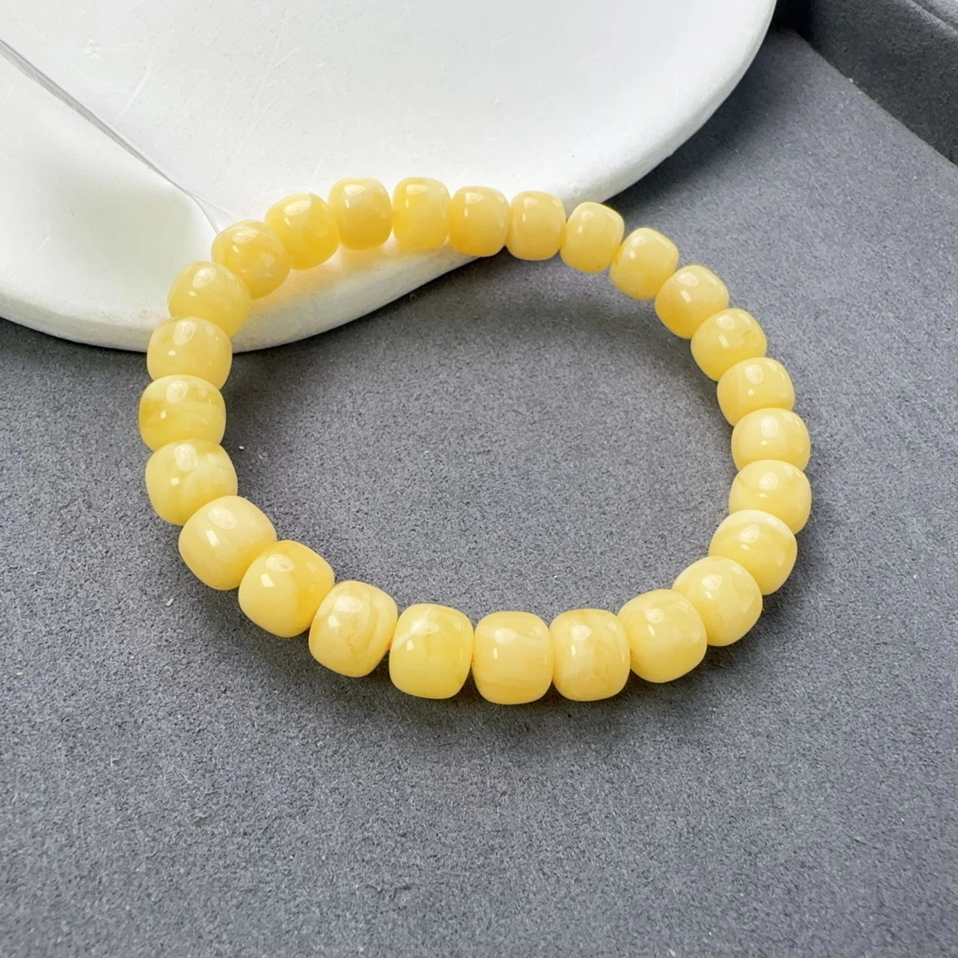 天然蜜蜡满蜡精工老型珠手串8-8.5mm