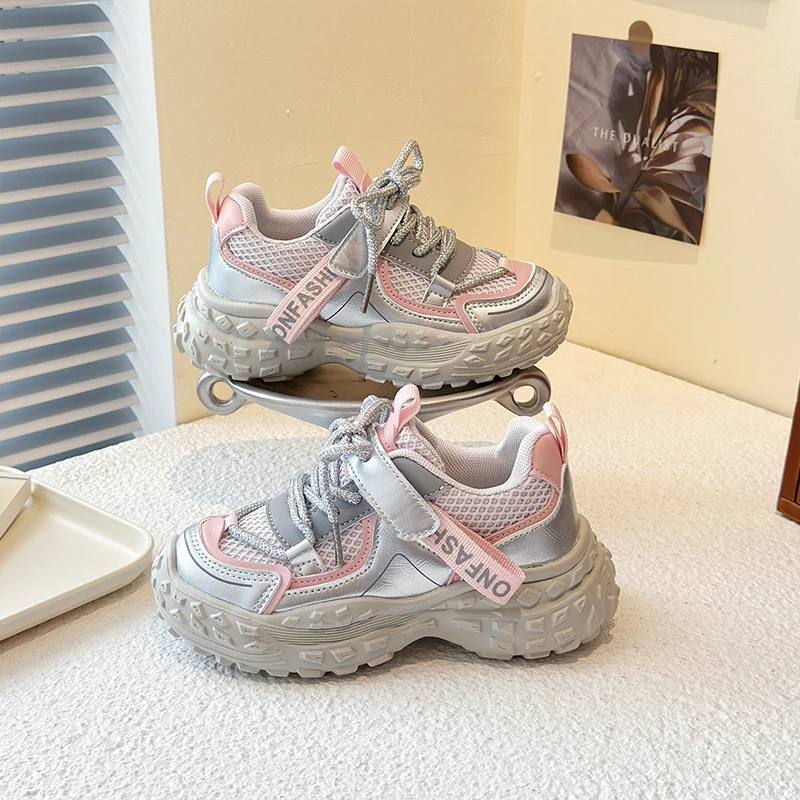 女童春秋新款儿童运动鞋韩版老爹鞋软底防滑跑步休闲鞋A468