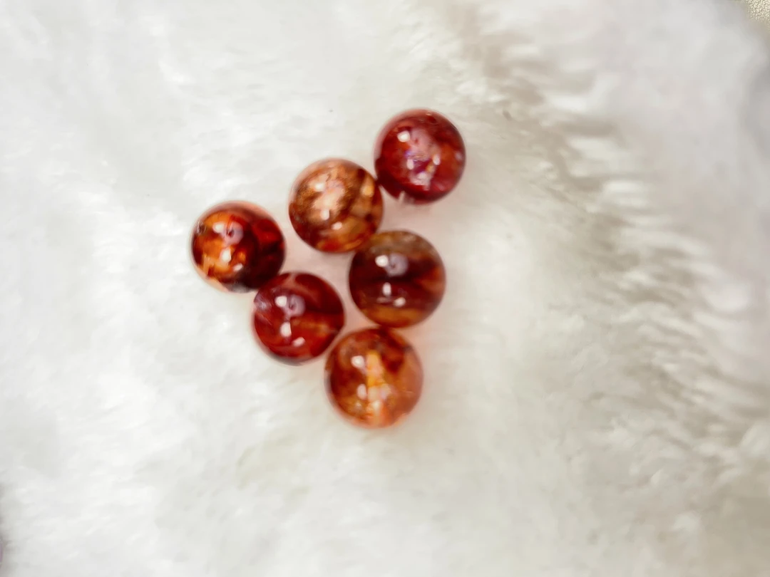 红胶花水晶单颗珠子14mm百搭设计款