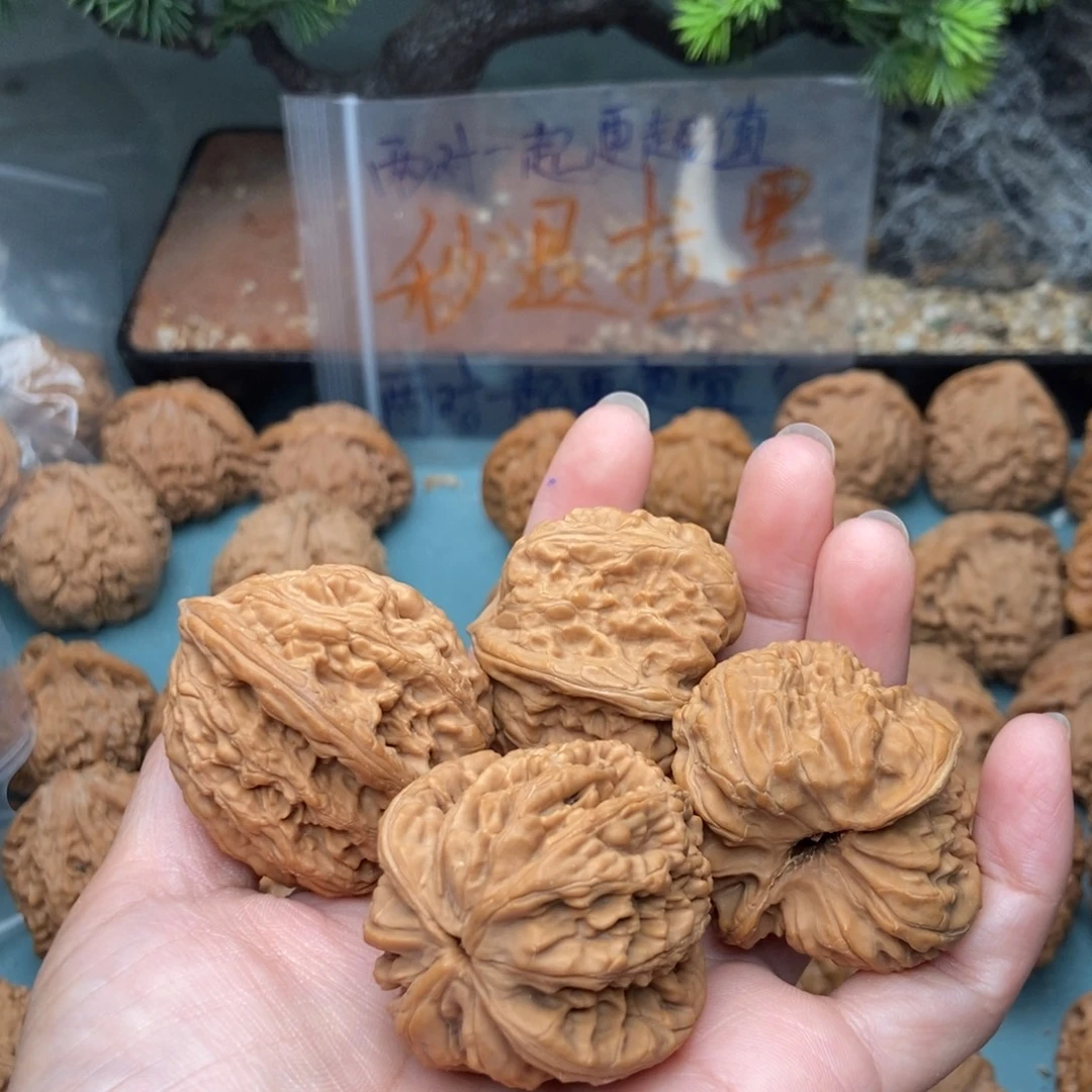 Έ***肆文玩核桃把件凹底虎头26