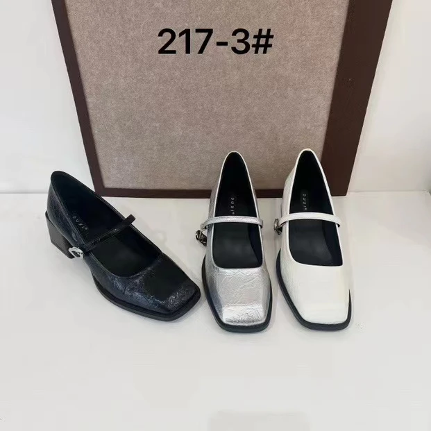 米满满-DUXI（217-3#）法式气质方头玛丽珍鞋