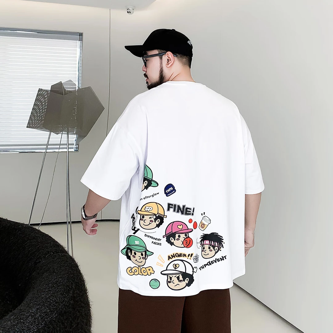 VTOS维特沃森大码男装夏季新款胖子短袖t恤宽松加肥加大半袖