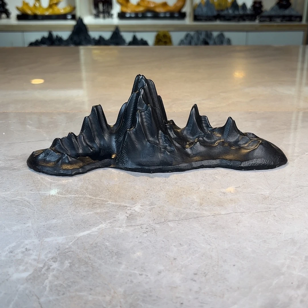 陶灵璧石手工雕刻奇石摆件