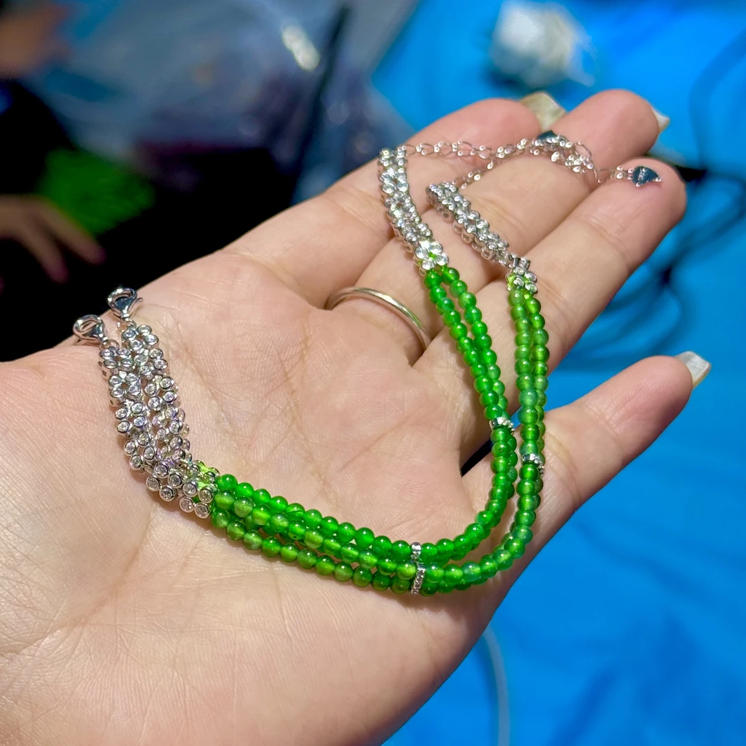 【CH】翡翠小米珠手链-约3mm（多样性发其一）