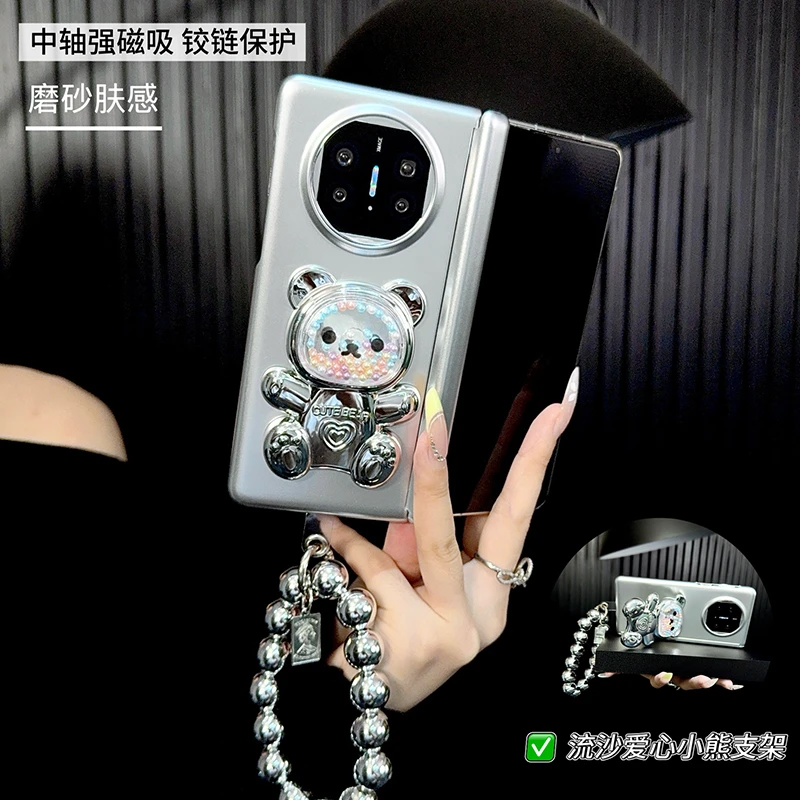 适用华为matex5手机壳中轴新款matex6典藏版套x3创意kt镜子支架女