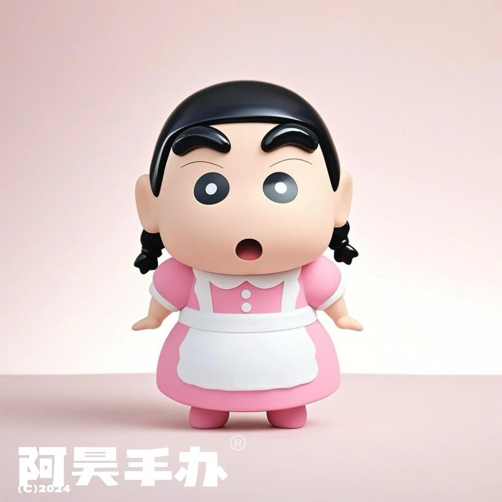 （女仆蜡笔小新）精致可爱摆件生日礼物桌面公仔阿昊手办车载潮玩