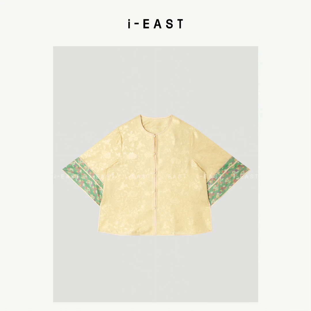 i-EAST 浮光花语~新中式提花设计感开衫外套-5X GF5529